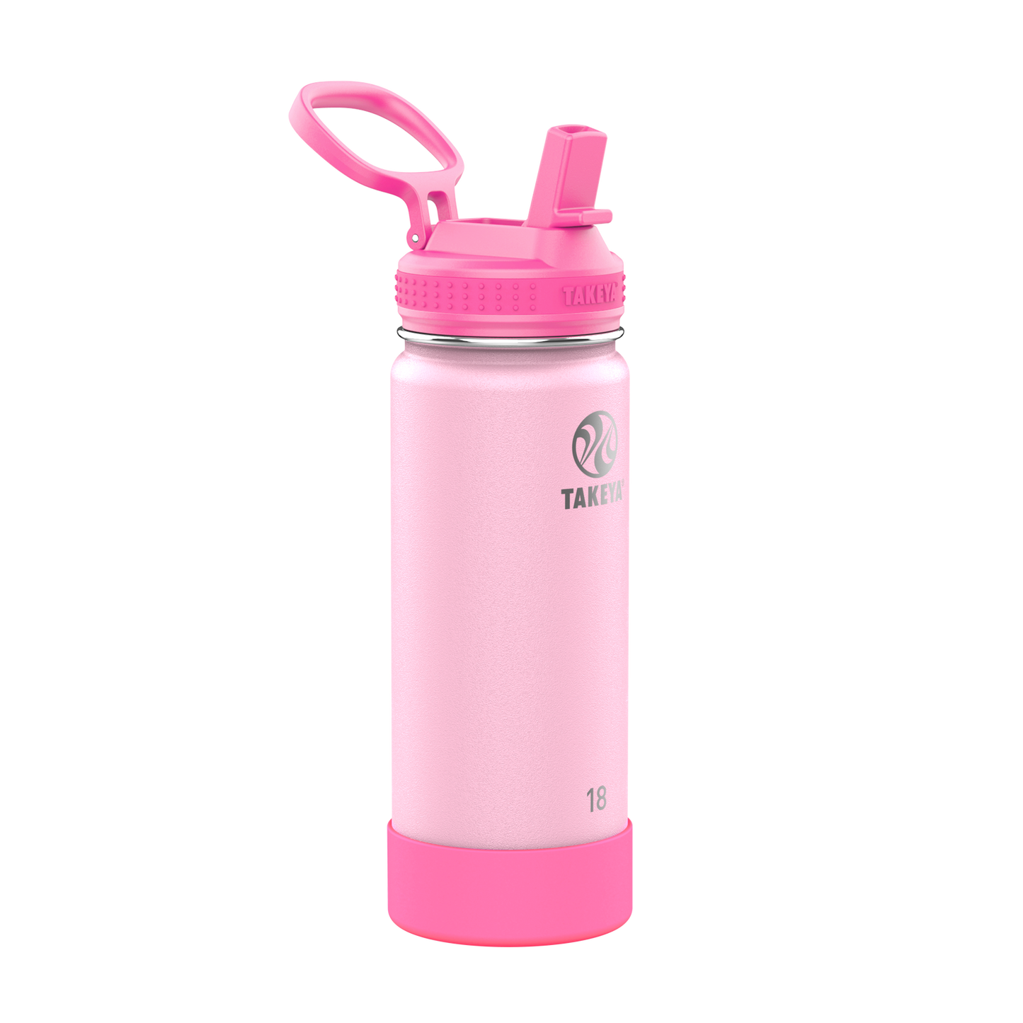actives-kids-glow-in-the-dark-water-bottle-with-straw-lid-b1 51076-Actives-Kids-Straw-18-GID-SummerGlowPink-angle.png