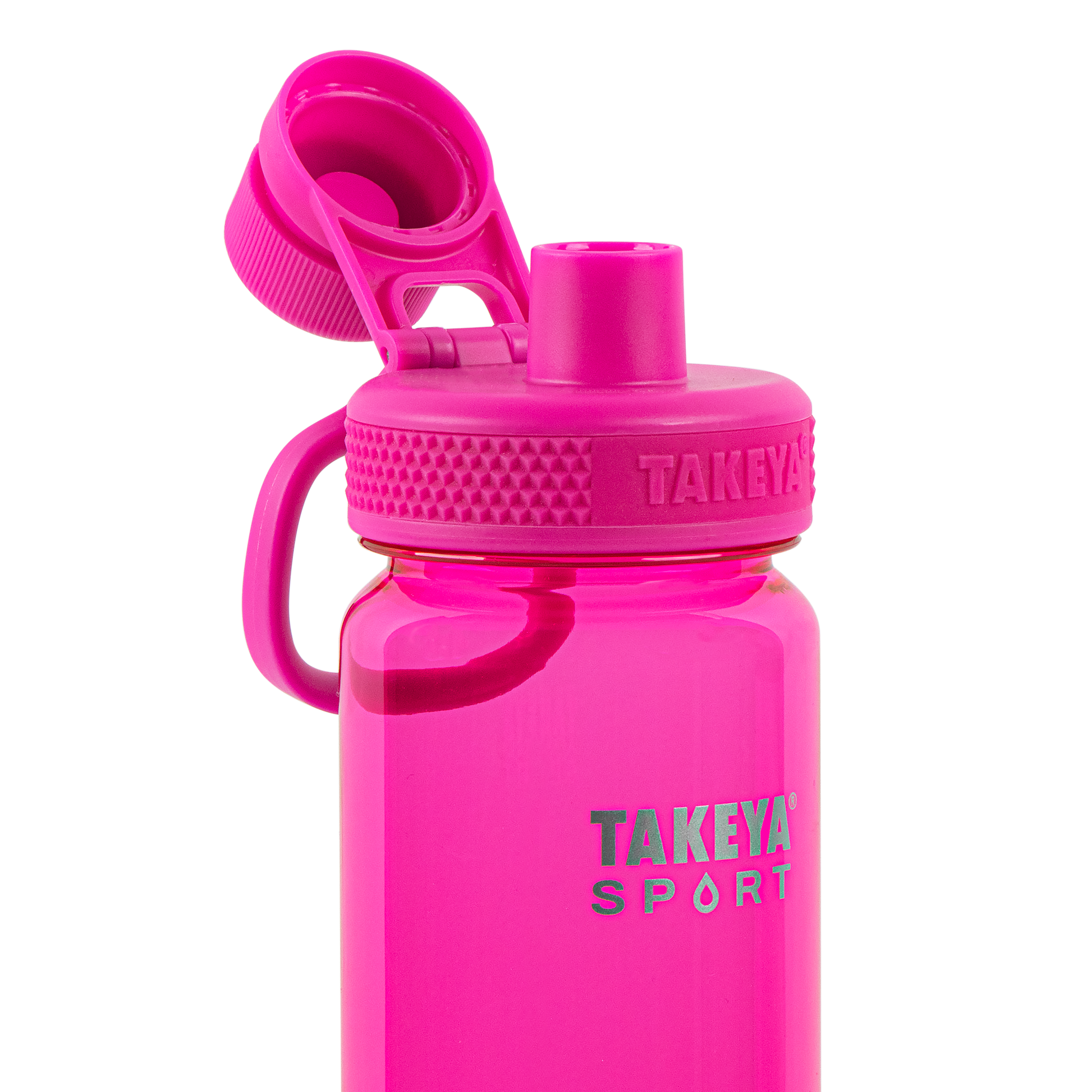 tritan-sport-water-bottle-with-spout-lid-b4 51671-TKS-Tritan-Spout-24-PinkSweep-openlid.png